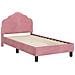 Struttura letto bambini con testata Rosa 80 x 160 cm Velluto - Foto miniatura 4