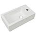 Lavandino Con Foro Rubinetto Rettangolare Ceramica 46x25,5x12cm - Foto miniatura 1