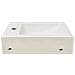 Lavandino Con Foro Rubinetto Rettangolare Ceramica 46x25,5x12cm - Foto miniatura 5
