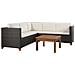 Set Divani da Giardino 4 pz con Cuscini in Polyrattan Marrone - Foto miniatura 1