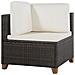 Set Divani da Giardino 4 pz con Cuscini in Polyrattan Marrone - Foto miniatura 4
