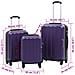 Set Trolley A Custodia Rigida 3 Pz Viola In Abs - Foto miniatura 2