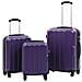 Set Trolley A Custodia Rigida 3 Pz Viola In Abs - Foto miniatura 1
