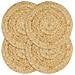 Tovagliette 4 pz Naturale Neutro 38 cm Rotonde in Juta - Foto miniatura 2