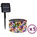 Luci Solari Fatate 5 pz 5x200 LED Bianco Freddo Interni Esterni - Foto miniatura 2