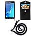 Catena Di Telefoni Cellulari Compatibile Con Samsung Galaxy J3 / J3 Duos 2016 In Blu Notte - Coperchio Protettivo In Silicone Con Anelli D'argento, Cinturino In Corda E Custodia Staccabile - Foto miniatura 7