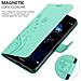 Cadorabo Custodia Compatibile Con Huawei P10 Lite In Turchese Fiore - Coperchio Protettivo In Design Floreale Con Chiusura Magnetica, Funzione Stand E Slot Per Carte - Foto miniatura 5
