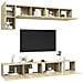 Set di Mobili TV 5 pz Rovere Sonoma in Legno Multistrato - Foto miniatura 8