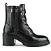Damiana D26qca Anfibio Stivaletti Boots Tacco Nero Pelle Nero 41 - Foto miniatura 1