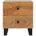 Comodini 2pz 40x33x46 Cm In Legno Massello Di Acacia - Foto miniatura 3
