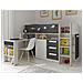 Letto Combinato Con Scrivania E Scomparti 90 X 200 Cm Antracite, Naturale E Bianco - Loukala - Foto miniatura 1