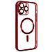 Cover Magsafe Per Iphone 13 Pro Max Silicone Protezione Fotocamera Bordo Rosso - Foto miniatura 2