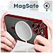 Cover Magsafe Per Iphone 13 Pro Max Silicone Protezione Fotocamera Bordo Rosso - Foto miniatura 3