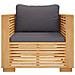 Divano Da Giardino Cuscini Grigio Scuro Legno Massello Di Teak - Foto miniatura 3