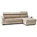 Divano Fisso Marica, Divano Ad Angolo, 100% Made In Italy, Sofà Soggiorno Con Chaise Longue, In Tessuto Imbottito - Penisola Contenitore Destra, Con Braccioli Standard, Cm 280x95h85, Beige - Foto miniatura 2