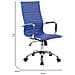 Sedia Con Ruote Attilia, Poltrona Direzionale Con Braccioli, Sedia Ergonomica Da Ufficio, Blu, 63x54h106/116 Cm - Foto miniatura 2