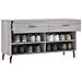 Panca Porta Scarpe Grigio Sonoma 102x35x55 Cm Legno Multistrato - Foto miniatura 6