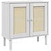 Credenza Senja Aspetto Rattan Bianco 80x35x80 Cm Massello Pino - Foto miniatura 2