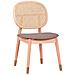 Sedia In Legno Di Faggio E Rattan Naturale Con Cuscino In Cotone - Marsh - Foto miniatura 1