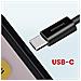 Auricolari Cablati Usb-c Punte In Metallo Microfono Integrato, Nero / Argento - Foto miniatura 2