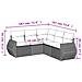 Set Divano Da Giardino 5 Pz Con Cuscini Marrone In Polyrattan - Foto miniatura 3