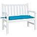 Cuscino Per Panca Azzurro 100x50x7 Cm In Tessuto Oxford - Foto miniatura 1
