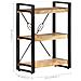 Lusso Casadino -  Libreria A 3 Ripiani 60x30x80 Cm In Legno Massello Di Mango - Foto miniatura 5