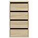 Lusso Casadino -  Cassettiera Angolare Rovere Sonoma 40x41x76cm Legno Multistrato - Foto miniatura 3