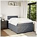 Giroletto a Molle con Materasso Grigio Scuro 120x190 cm Velluto - Foto miniatura 3