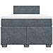 Giroletto a Molle con Materasso Grigio Scuro 120x190 cm Velluto - Foto miniatura 4