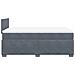 Giroletto a Molle con Materasso Grigio Scuro 120x190 cm Velluto - Foto miniatura 9