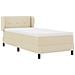 Letto box spring con materasso Crema 100 x 200 cm Tessuto - Foto miniatura 7