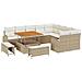 Set Divano da Giardino 12 pcs Beige e Crema 100 x 100 x 71 cm - Foto miniatura 1