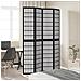 Divisorio Ambienti 4 Pannelli Nero Legno Massello di Paulownia - Foto miniatura 3