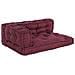 Cuscino per Divano Pallet 3 pcs Bordeaux Tessuto - Foto miniatura 1