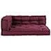 Cuscino per Divano Pallet 3 pcs Bordeaux Tessuto - Foto miniatura 2