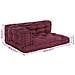 Cuscino per Divano Pallet 3 pcs Bordeaux Tessuto - Foto miniatura 8