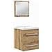 Set di mobili per il bagno 2 pcs Rovere nero 41 x 38.5 x 48 cm - Foto miniatura 1