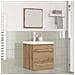 Set di mobili per il bagno 2 pcs Rovere nero 41 x 38.5 x 48 cm - Foto miniatura 2