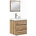 Set di mobili per il bagno 2 pcs Rovere nero 41 x 38.5 x 48 cm - Foto miniatura 3
