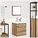 Set di mobili per il bagno 2 pcs Rovere nero 41 x 38.5 x 48 cm - Foto miniatura 4