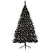 Albero di Natale artificiale con luci integrate Nero 210 cm PVC - Foto miniatura 3