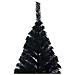 Albero di Natale artificiale con luci integrate Nero 210 cm PVC - Foto miniatura 7