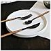 Sushi Anniversary Black&Teak - Set 24 Posate in Acciaio Inox Nero con Guancette Effetto Legno | Servizio Completo per 6 Persone (Forchetta, Coltello, Cucchiaio e Cucchiaino) - Foto miniatura 2