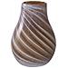 Vaso In Vetro Marrone Con Motivo A Spirale Ø16×h23 Cm - Foto miniatura 1