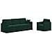 Set di divani 2 pcs Verde Scuro 228 x 78 x 80 cm Velluto - Foto miniatura 1