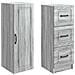 Set di armadi 2 pcs Sonoma grigio 33 x 34,5 x 87 cm - Foto miniatura 3