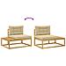 Set di divani da esterno Bianco 230,5 x 83 x 73 cm Poliestere - Foto miniatura 6