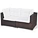 Set Divani da Giardino 5 pz con Cuscini in Polyrattan Marrone - Foto miniatura 8