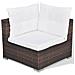 Set Divani da Giardino 5 pz con Cuscini in Polyrattan Marrone - Foto miniatura 9
